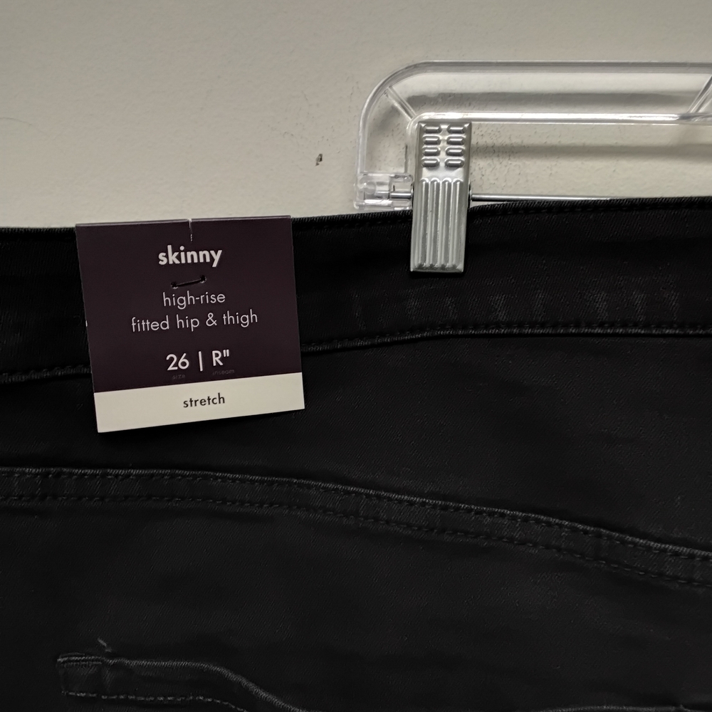 Womens Skinny Jeans Black Sizes 24 & 26 Available #313-315 - Picture 3 of 13